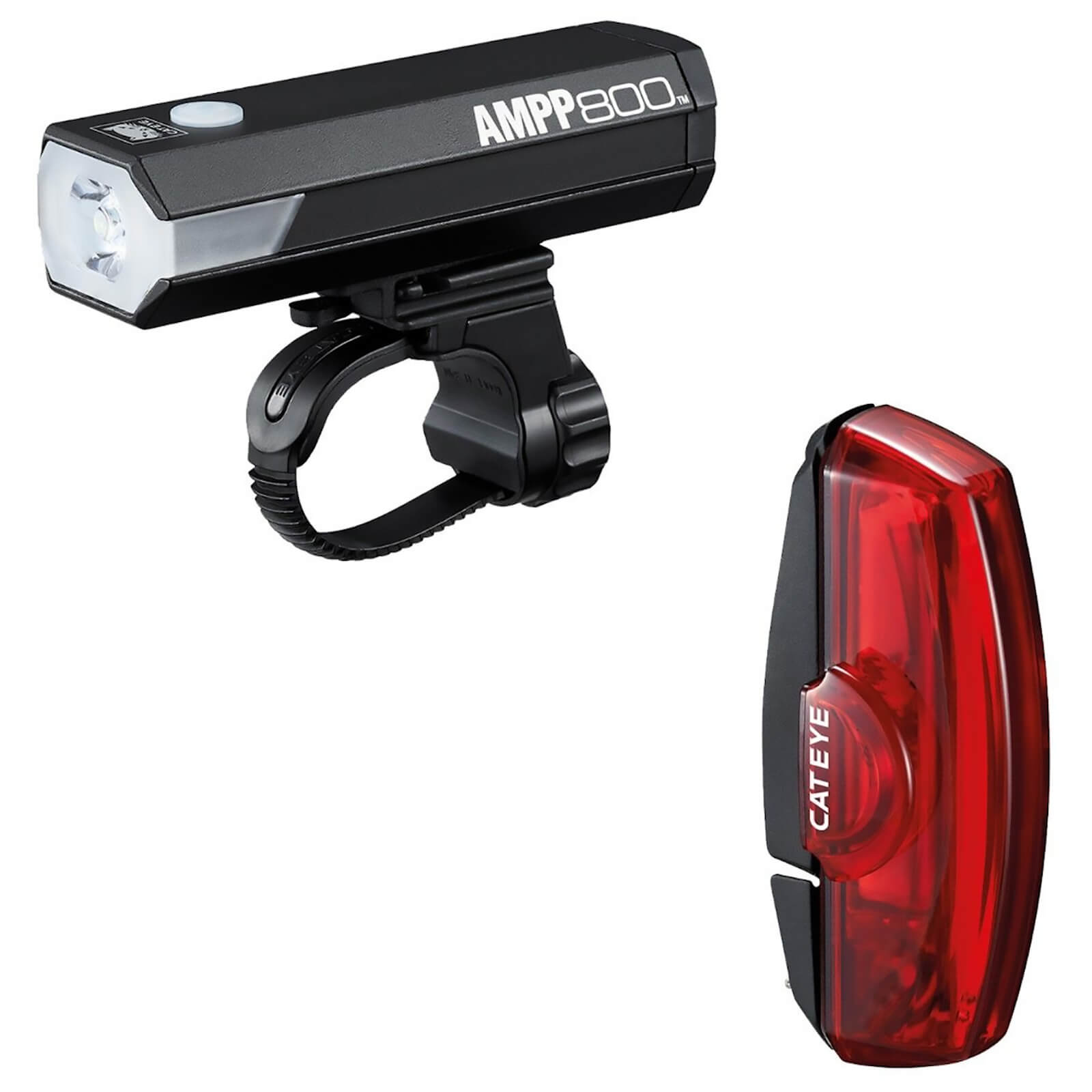 Cateye, AMPP 800 - Rapid X2 Kinetic USB Rechargeable Bike Light Set