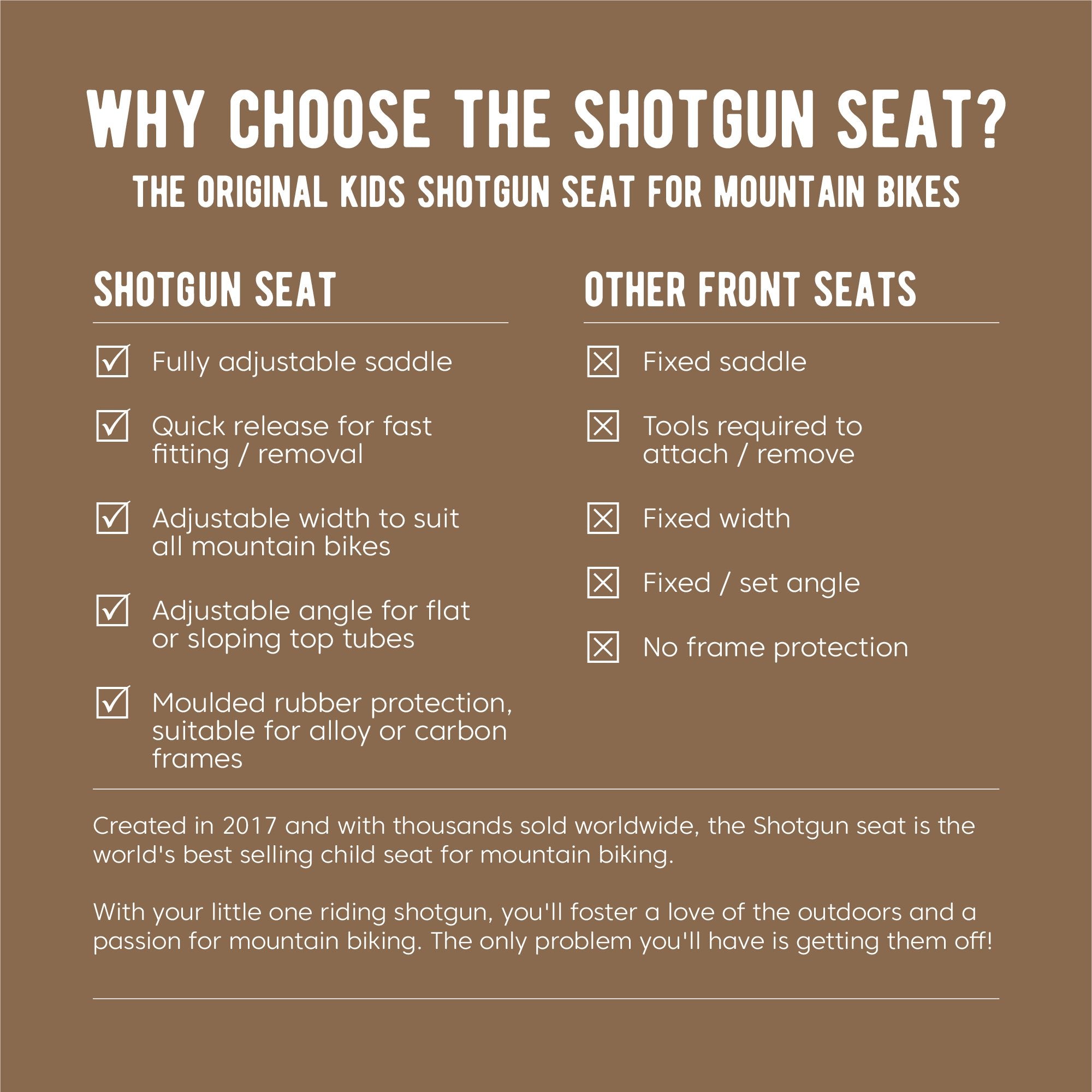 Shotgun, MTB Seat